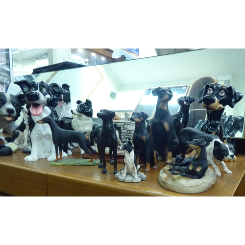 93 - Dog themed ornaments and collectables: to include a composition model, a Border Collie  12