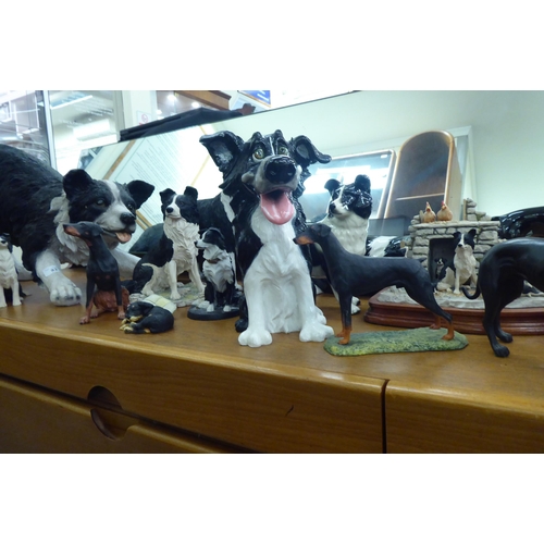 93 - Dog themed ornaments and collectables: to include a composition model, a Border Collie  12