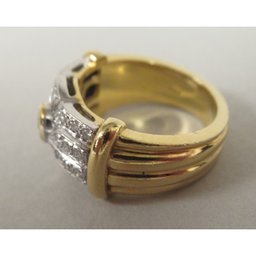 320 - A bespoke 18ct gold suite of jewellery, set with brilliant cut diamonds of various sizes, comprising... 