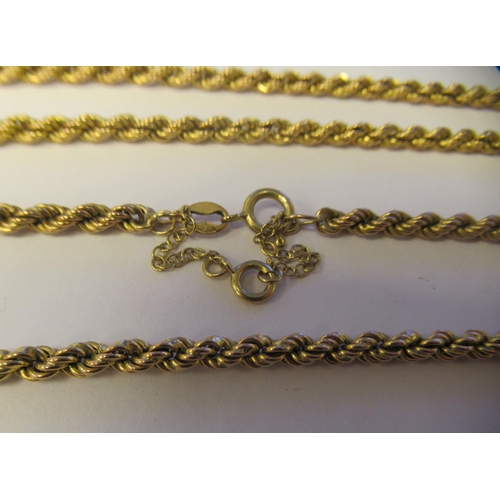 10 - A 9ct gold ropetwist necklace