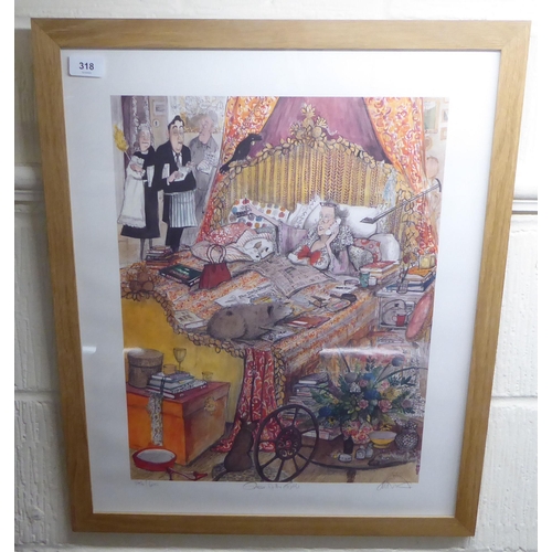 318 - After Sue Macartney-Snape - 'Queen of the Castle'  Limited Edition 176/600 coloured print ... 