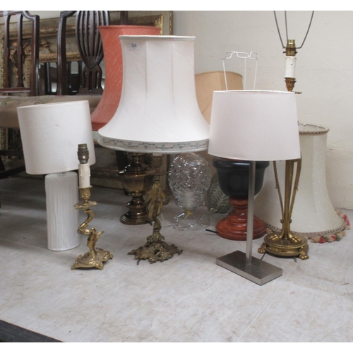 325 - Variously made, sized and style table lamps  largest 16