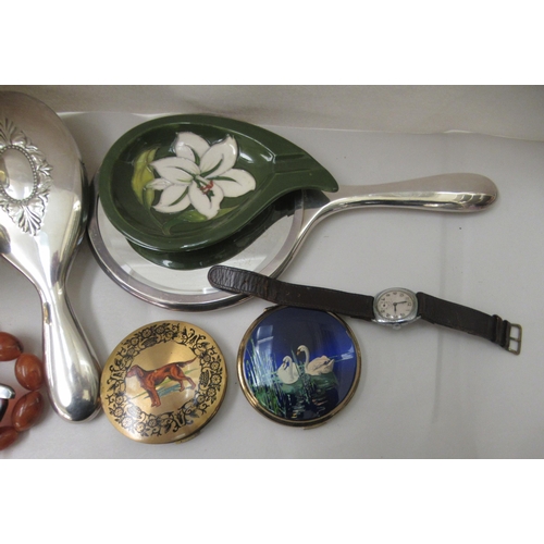 56 - Collectables: to include a pair of binoculars; a Moorcroft pottery dish  4