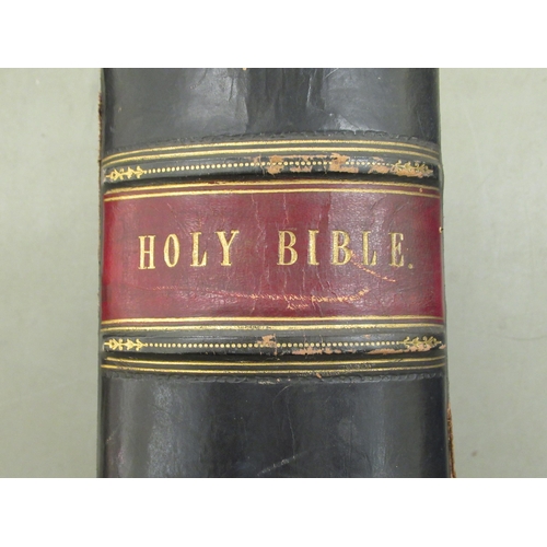 68 - A Victorian edition of Cassell's Illustrated Family Bible with handwritten register entries in the f... 