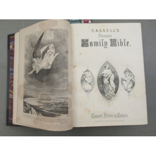 68 - A Victorian edition of Cassell's Illustrated Family Bible with handwritten register entries in the f... 