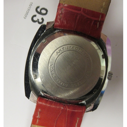 93 - A modern Astronomic Antichoc for Aries automatic stainless steel cased wristwatch, faced by a baton ... 