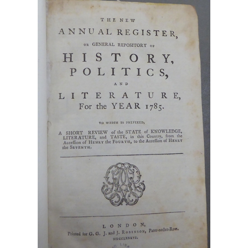 114 - Books; three new 'Annual Register of General Repository of History, Politics and Literature for year... 