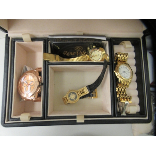 130 - Variously cased and strapped wristwatches: to include examples by Rene Valentine and a Rado automati... 