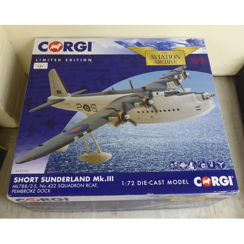 131 - A Corgi Limited Edition 1.72 diecast model short Sunderland mk 111 from the Aviation Collection  box... 