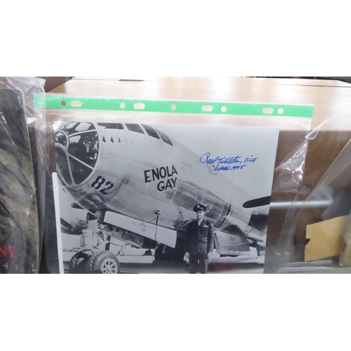 136 - Aviation themed ephemera: to include period photographs of planes, crews, locations and formal event... 