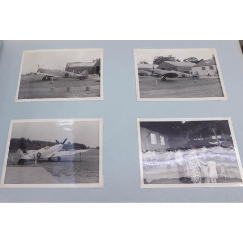 136 - Aviation themed ephemera: to include period photographs of planes, crews, locations and formal event... 