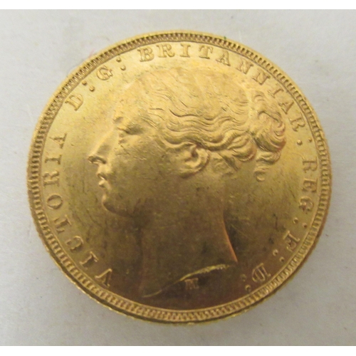 137 - A Victorian sovereign with St George on the obverse  1878