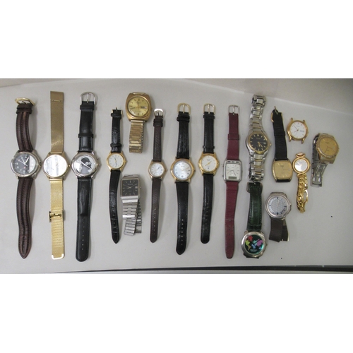 148 - Variously cased and strapped wristwatches: to include examples by Citizen and Rotary 