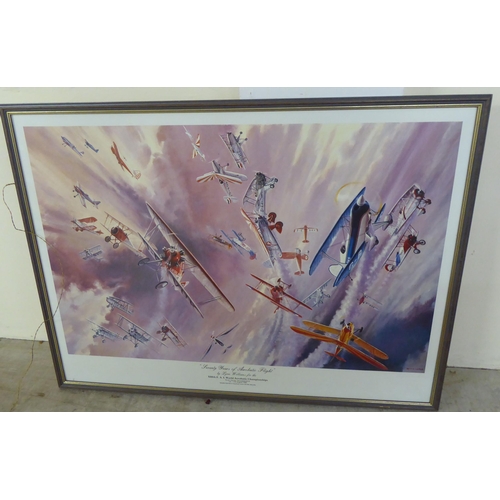 151 - Four framed aviation themed coloured prints: to include after Coulson  28