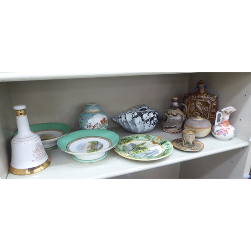 171 - Ceramics: to include a Harriet Coleridge Ewelme Pottery cup and saucer; and a French majolica dish  ... 