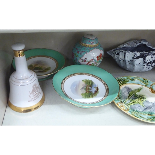 171 - Ceramics: to include a Harriet Coleridge Ewelme Pottery cup and saucer; and a French majolica dish  ... 