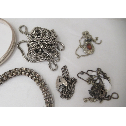 178 - Silver, silver coloured and white metal items of personal ornament: to include a Scottish hardstone ... 