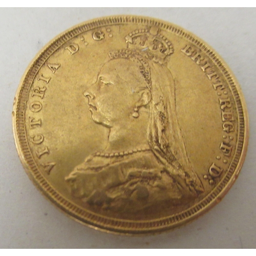 199 - A Victorian sovereign, St George on the obverse  1888