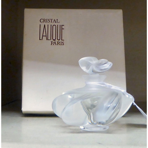 22 - A Lalique Samoa pattern opaque glass scent bottle  3.25