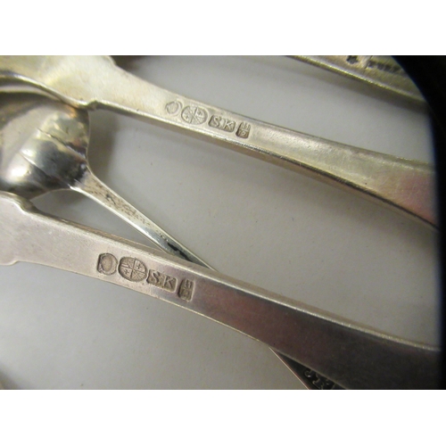 241 - Silver, white metal and plated cutlery and flatware: to include a Sterling silver slice; teaspoons a... 