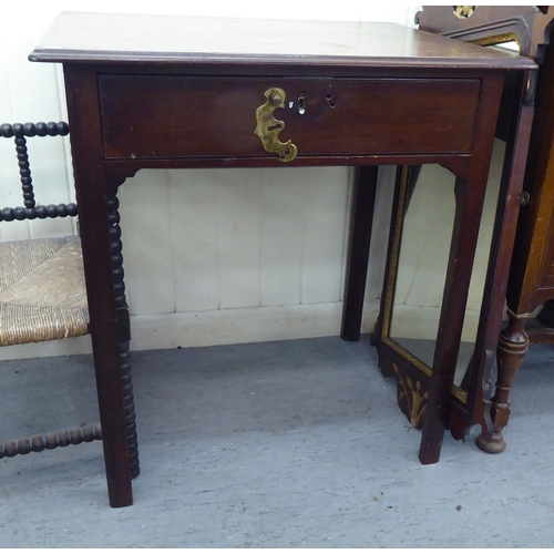 24 - Small furniture: to include a late Victorian stained beech bobbin turned corner chair with rush seat