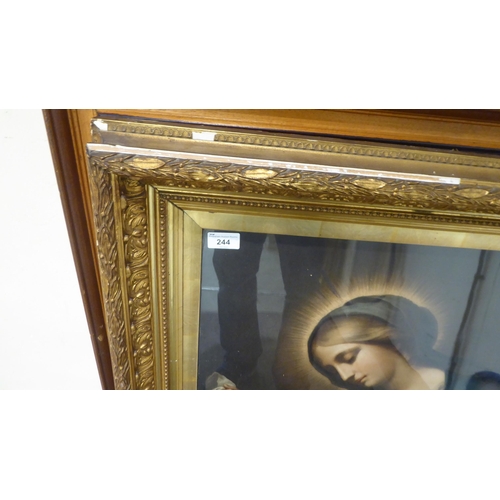 244 - A late Victorian gilt gesso picture frame  38