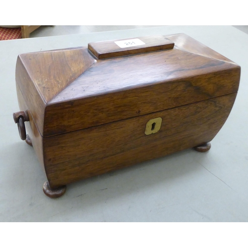 251 - An early/mid 19thC rosewood tea caddy  6