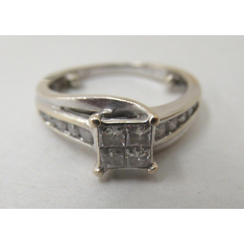 280 - An 18ct white gold diamond ring