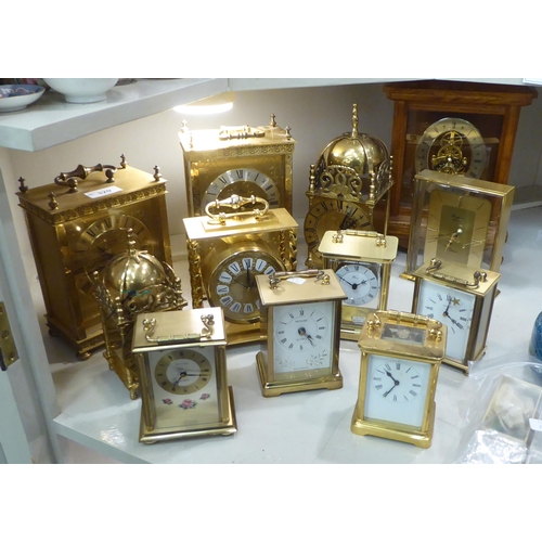 320 - Modern carriage timepieces, mainly with Quartz movements  variously cased  largest 6