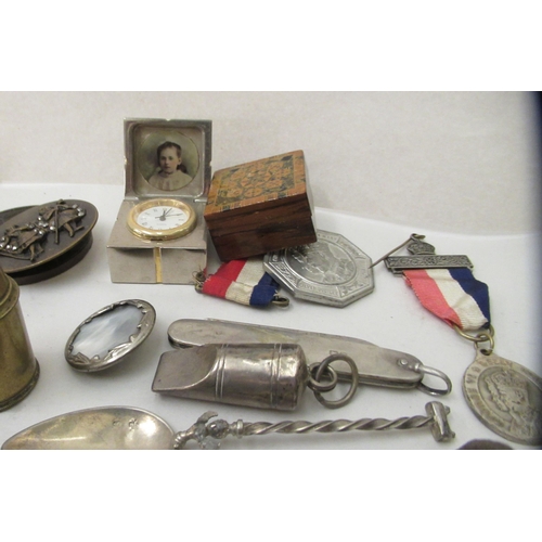 333 - 19thC and later collectables: to include a Chinese white metal, two part belt buckle  bearing i... 