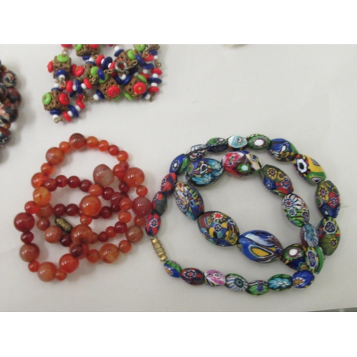 340 - Costume jewellery: to include coloured glass bead necklaces 