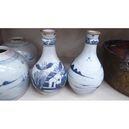 345 - Four items of late 19thC china porcelain, viz. two vases  9