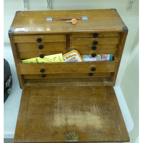 348 - An early/mid 20thC mahogany tool chest  13