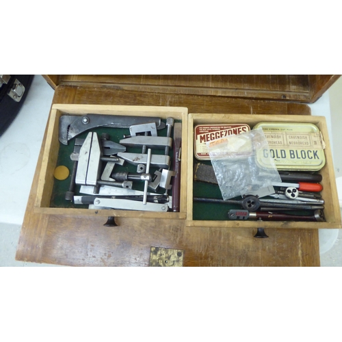 348 - An early/mid 20thC mahogany tool chest  13