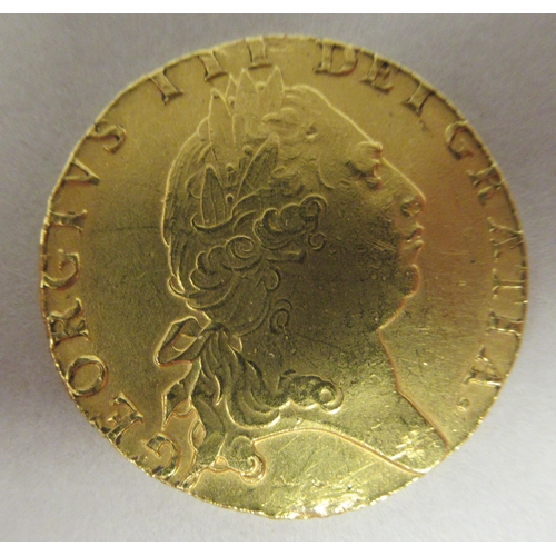 46 - A George III 1793 one guinea gold coin 