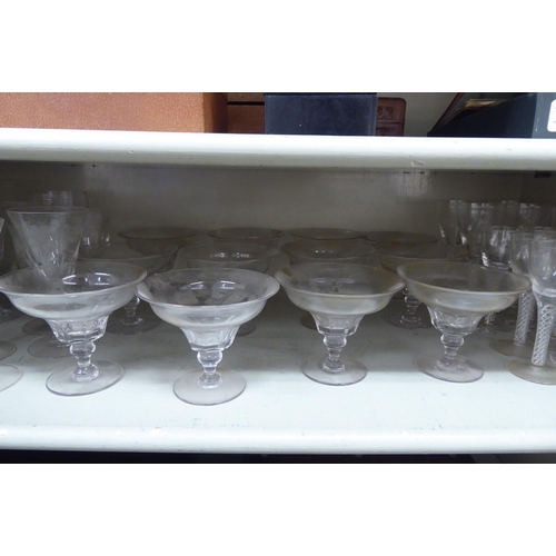 47 - Drinking glasses: to include a pair of tumblers with etched decoration 