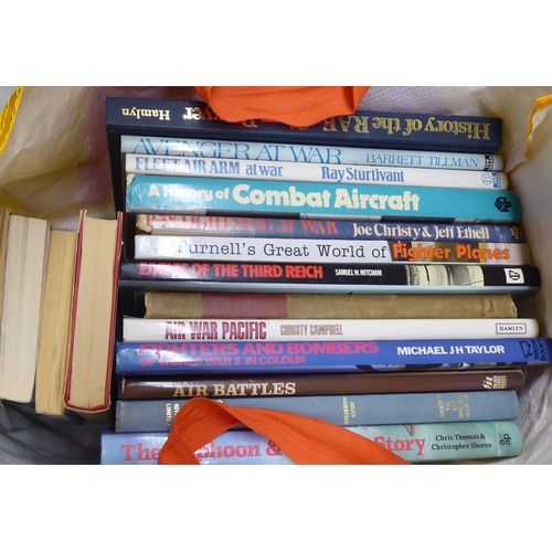 87 - Books; aviation related: to include 'The History of the RAF' by Temple Press; and 'Spitfire' by Alfr... 