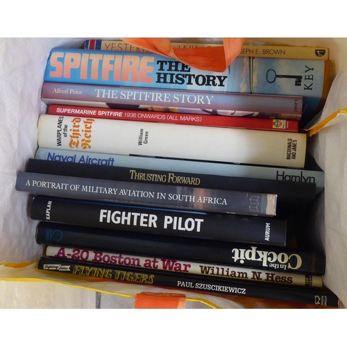 87 - Books; aviation related: to include 'The History of the RAF' by Temple Press; and 'Spitfire' by Alfr... 