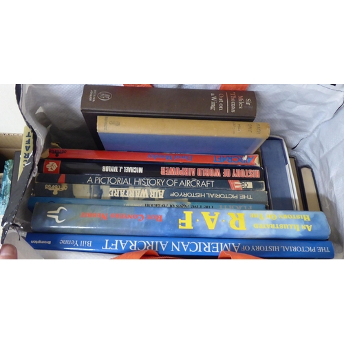 89 - Books; aviation and similar related: to include 'Thunderbolt at War' by William Hess and 'Red Phoeni... 