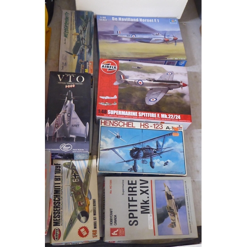 92 - Airfix and similar scale model kits: to include a 1.48 Supermarine Seafire FR46/47  boxed ... 