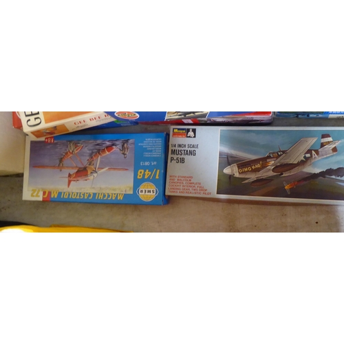 92 - Airfix and similar scale model kits: to include a 1.48 Supermarine Seafire FR46/47  boxed ... 