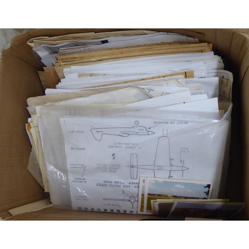 93 - Aviation themed and similar blueprints; and similar ephemera 