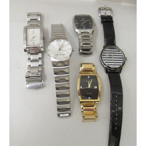 118 - Six variously cased and strapped wristwatches: to include a Jasper Conran and Accurist 