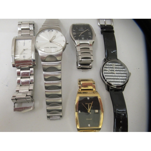 118 - Six variously cased and strapped wristwatches: to include a Jasper Conran and Accurist 