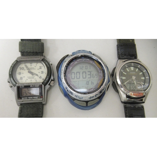 149 - Three variously cased and strapped Casio wristwatches 