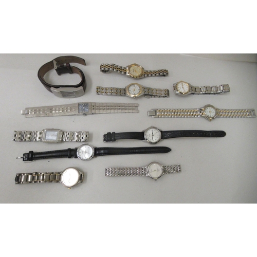 159 - Eleven ladies wristwatches: to include two Seikos and a stainless steel cased Omega with a quartz mo... 