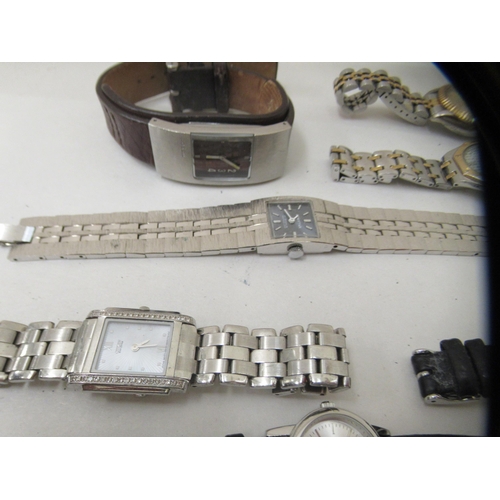 159 - Eleven ladies wristwatches: to include two Seikos and a stainless steel cased Omega with a quartz mo... 