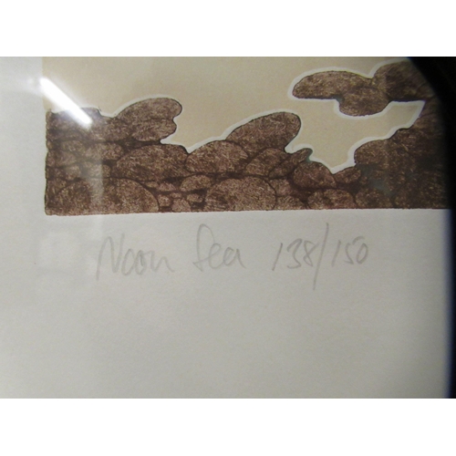 167 - After Barbara Newcomb - 'Noon Sea'  Limited Edition 138/150 coloured print  bears a pencil... 