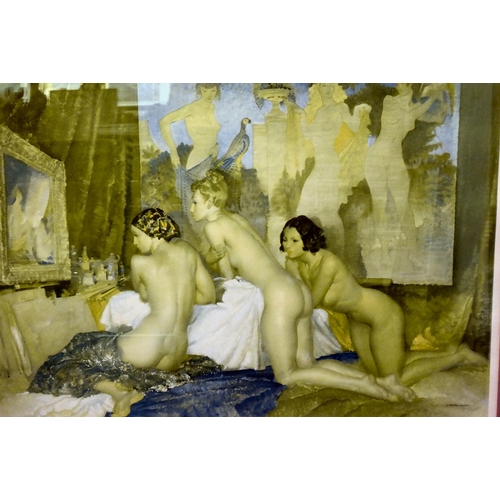 138 - Pictures: to include after William Russel Flint - a study of Spanish women  print  bears a... 