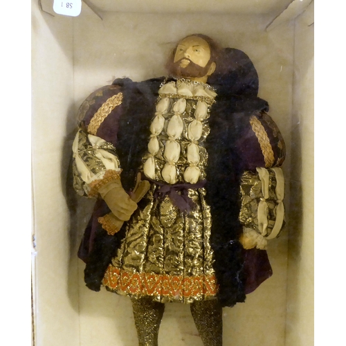 141 - Fabric and composition dolls: to include King Henry VIII  16